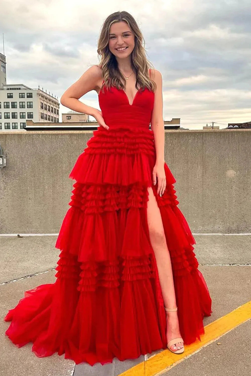 Wholesale Sexy Daffodil A-Line Doric Sweetheart Long Prom Dress prom dresses with long sleeves